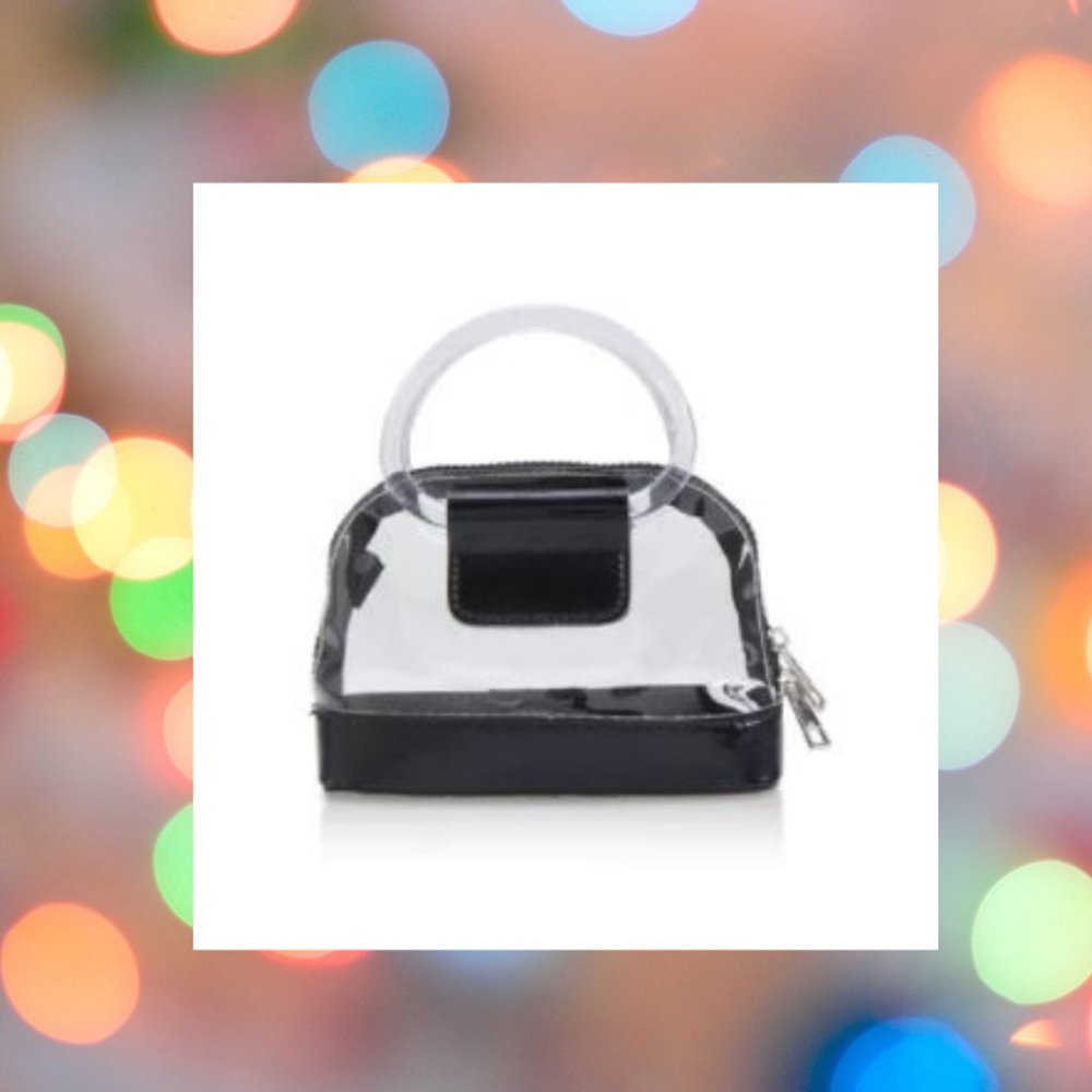 Black and Clear Dome Clutch
